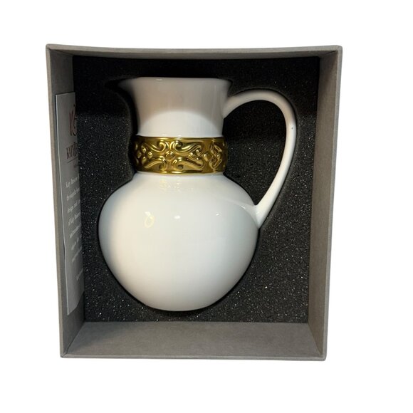 NIB Katy Briscoe 24k Gold Trim Bangles Bone China Hand Painted Creamer Pitcher - Picture 4 of 8